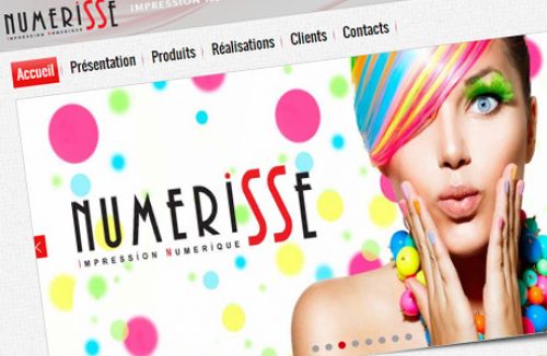 Site web dynamique pour NUMERISSE: Imprimerie numérique petit et grand formats